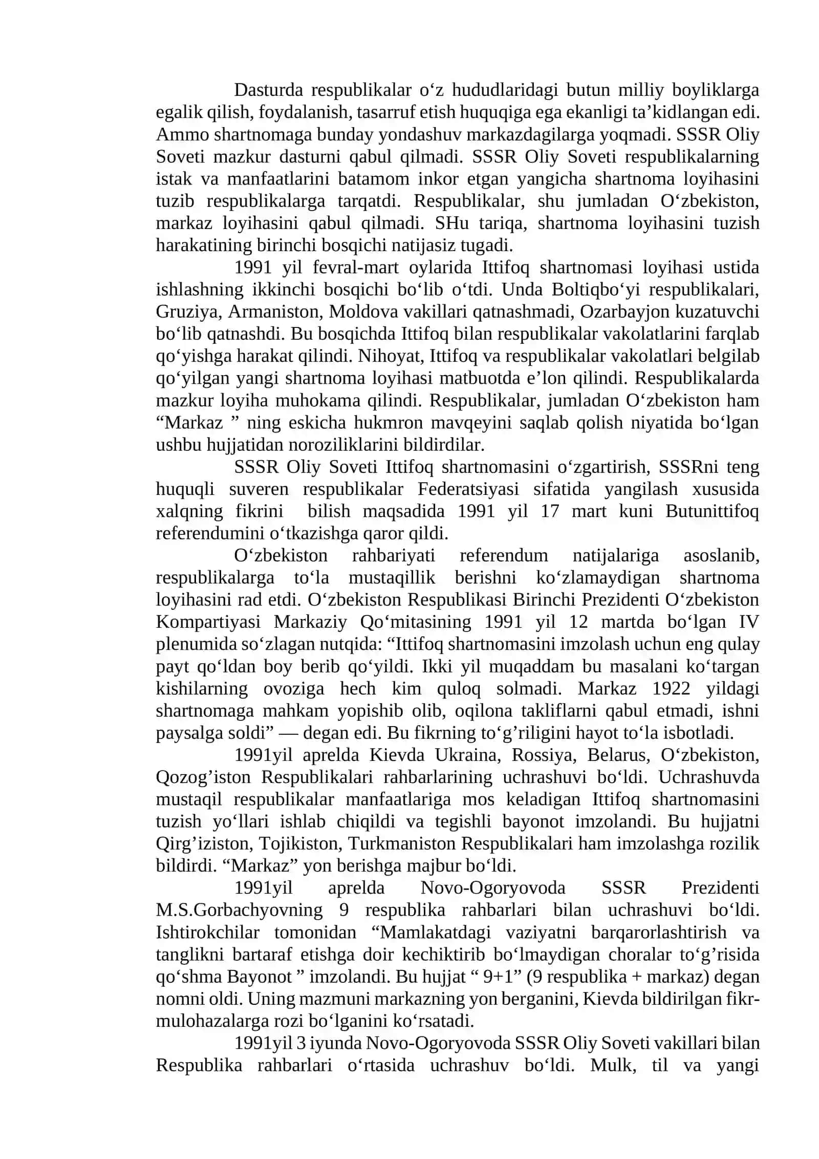 MUSTAQIL O‘ZBEKISTON RESPUBLIKASI TASHKIL TOPISHINING TARIXIY AHAMIYATI 2