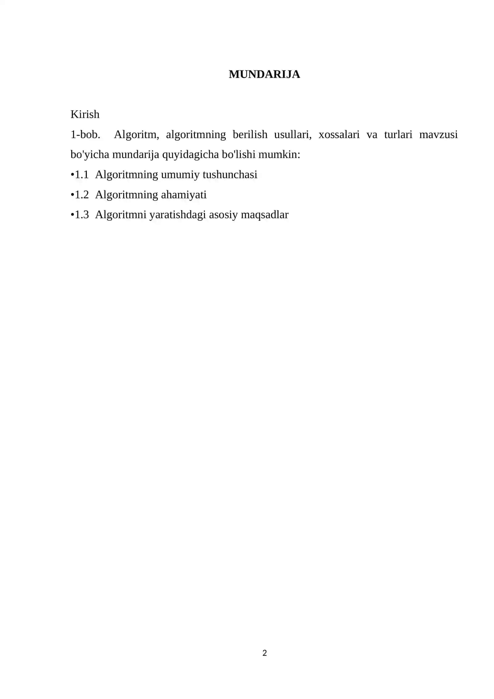 Algoritmning Umumiy Tushunchasi 2