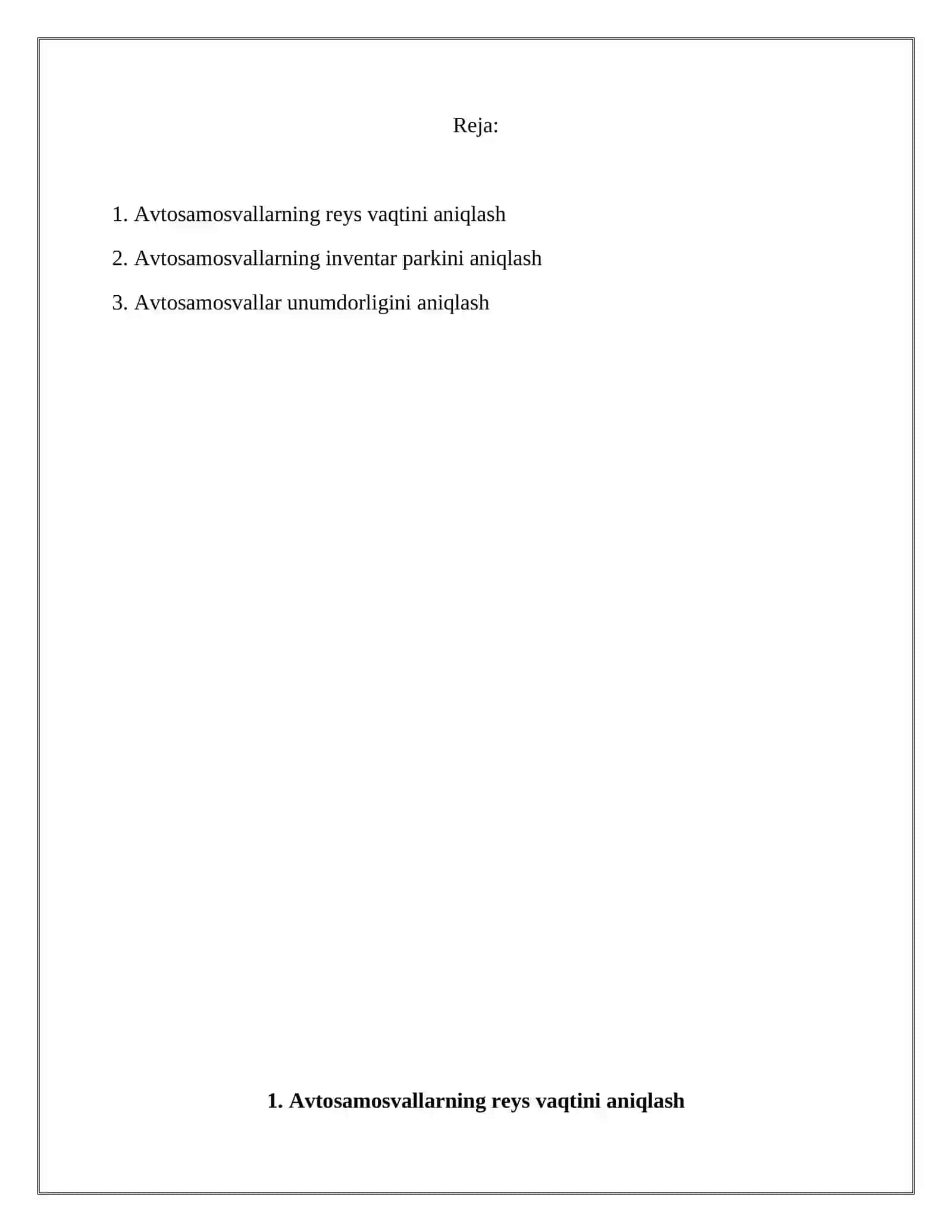 Karyer avtomobil transportini loyixalash asoslari 2
