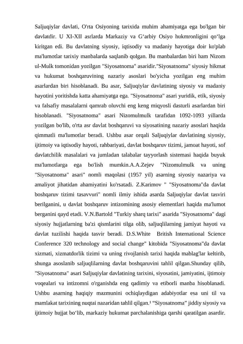 Nizomulmulkning Siyosatnoma’’ asaridagi hikoyalar tahlili 2