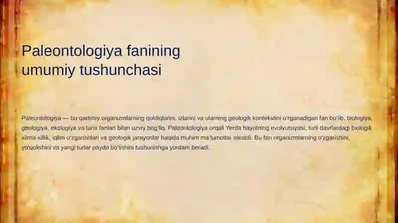 Paleontologiyada klassifikatsiya, sistematika va nomenklatura 2