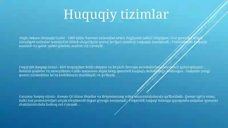Angliya Va Aqshning Huquq Shakllari 2