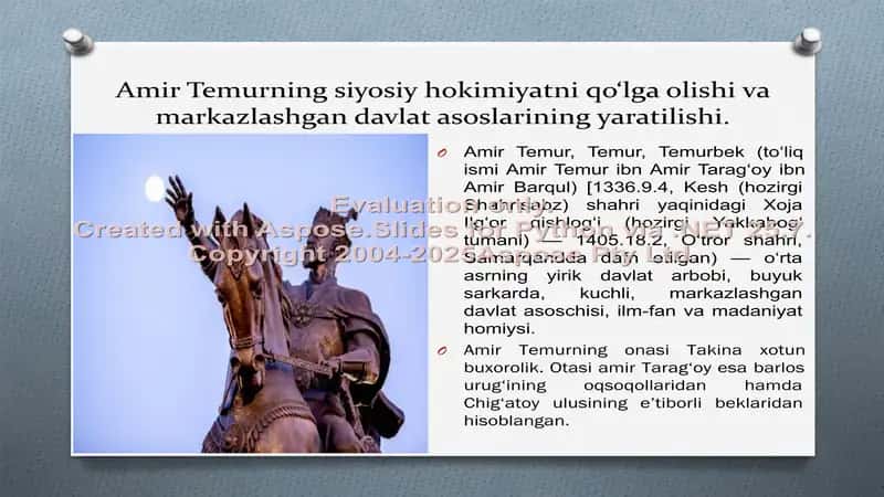 Amir Temur va temuriylar davrida Movaraunnahr va Xurosonda davlatchilik rivoji 2