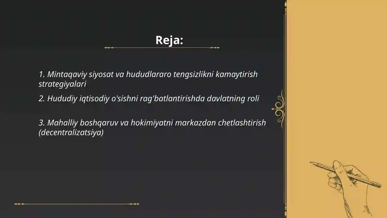 DAVLATNING MINTAQAVIY SIYOSATIGA HUDUDLAR RIVOJLANISHINING ISTIQBOLLARI 2