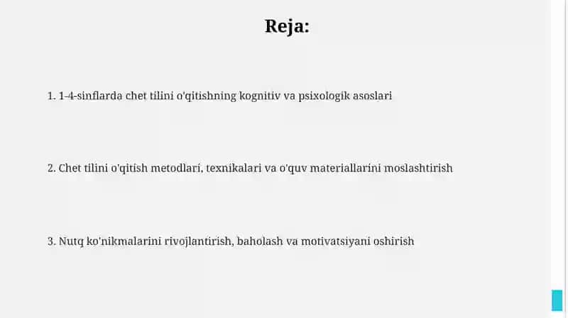 Theoritical issues of teaching foreign language in the 1-4 forms 2