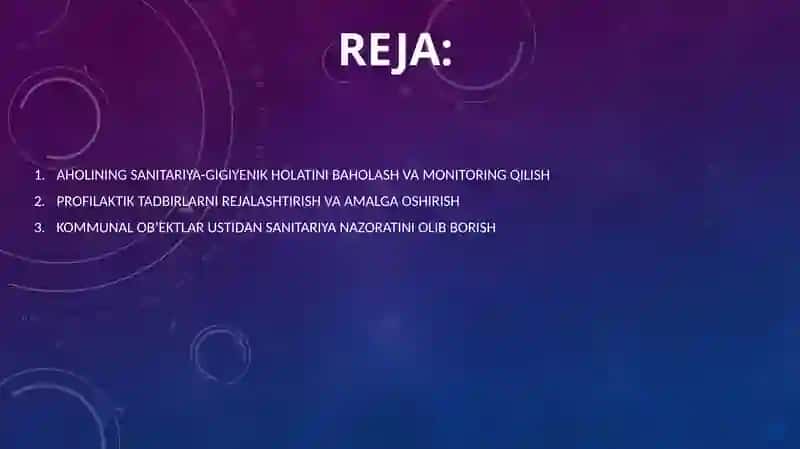 Kommunal gigiyena fanini o’rganishda shifokorning vazifalari. Kommunal ob’ektlar haqida tushuncha 2