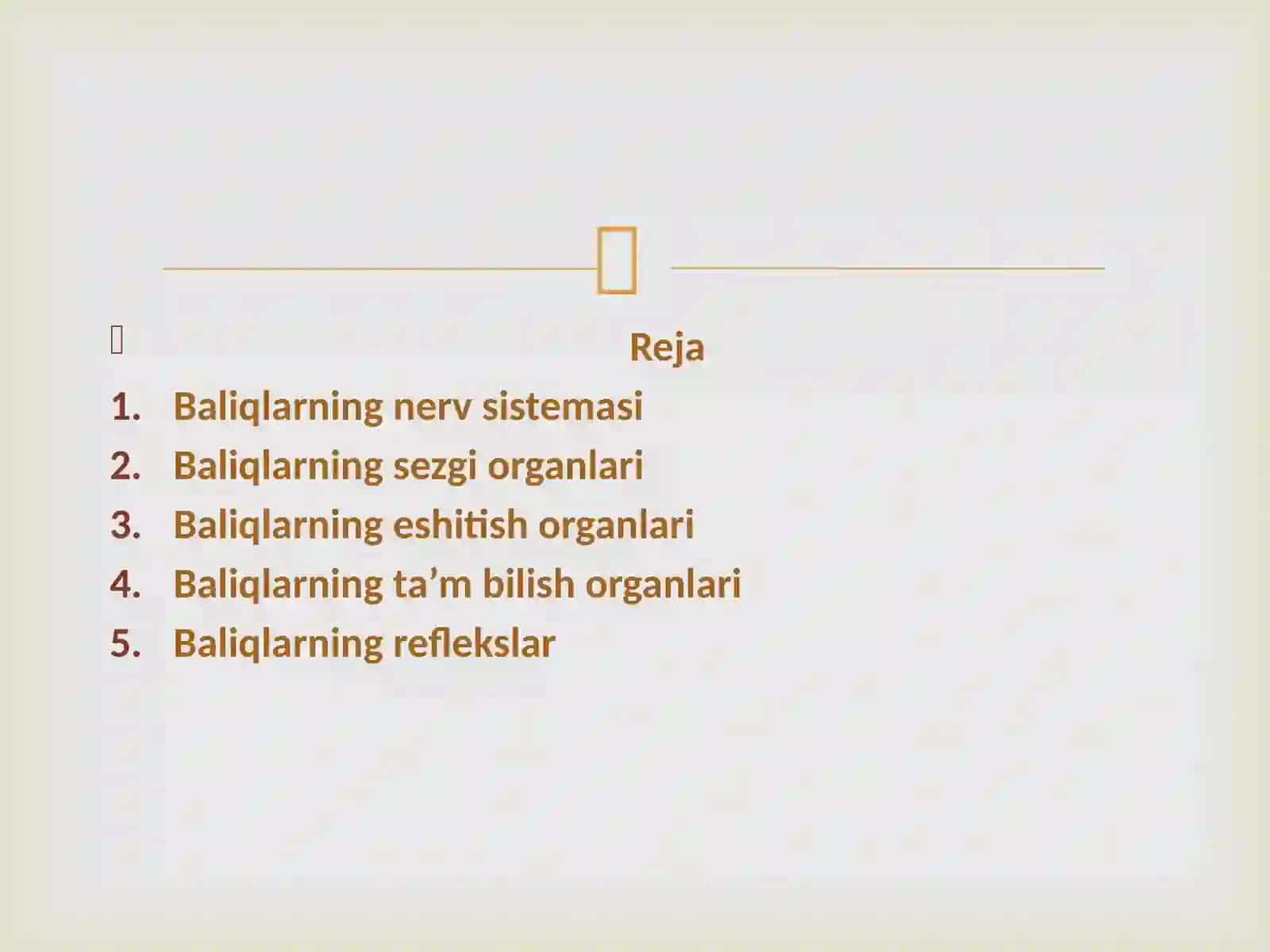Baliqlarning nerv sistemasi va sezgi organalari 2