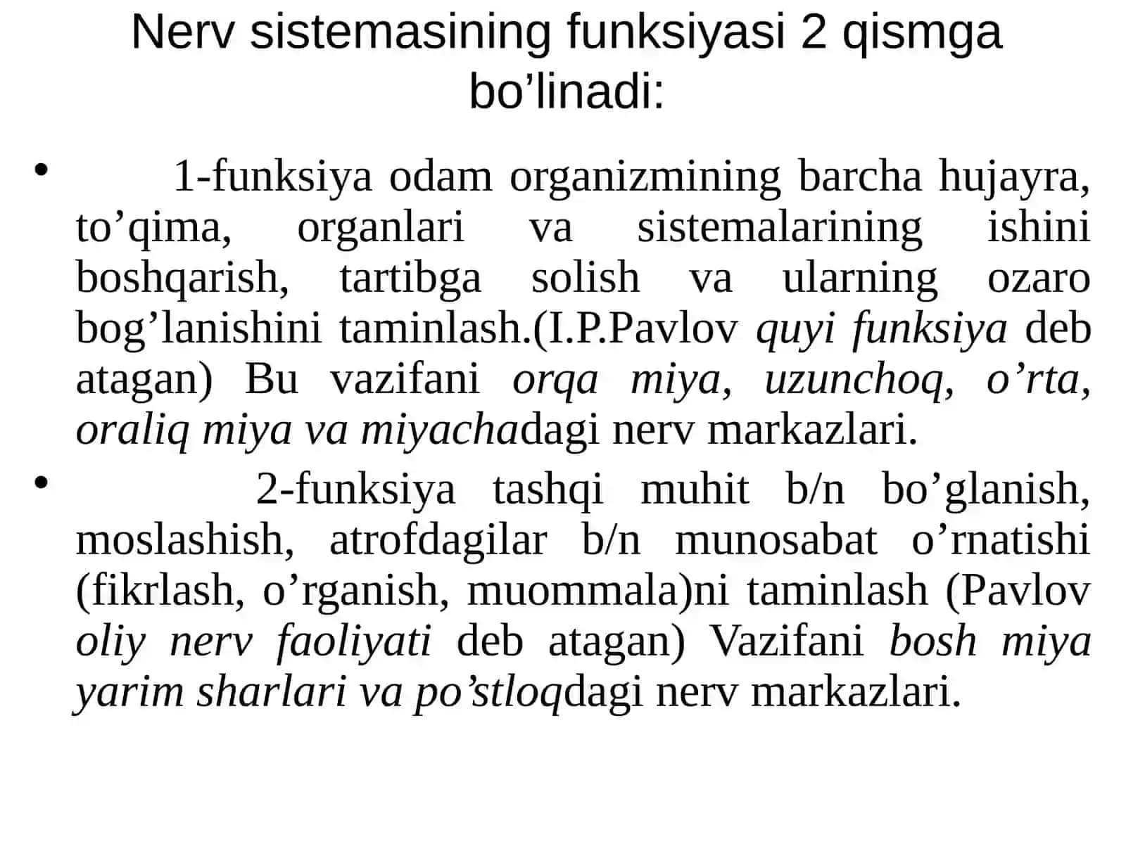 Nerv sistemasi 2
