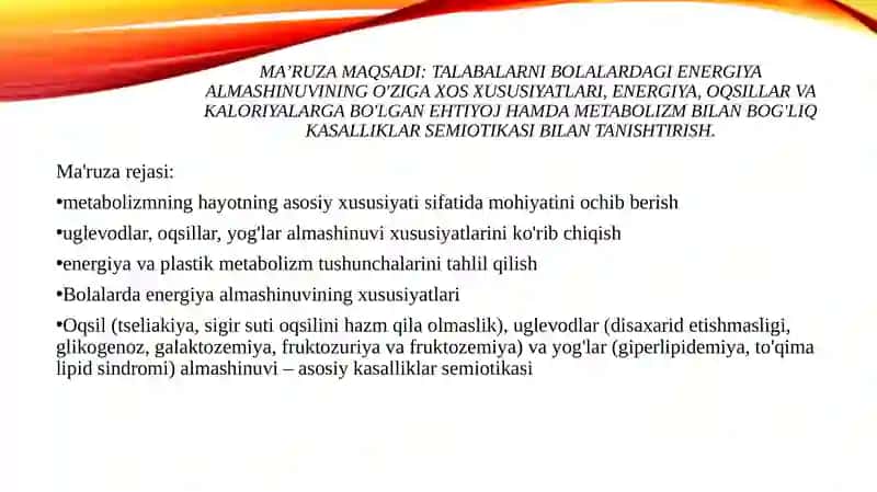 BOLALARDA ENERGIYA ALMASHINUVINING XUSUSIYATLARI 2