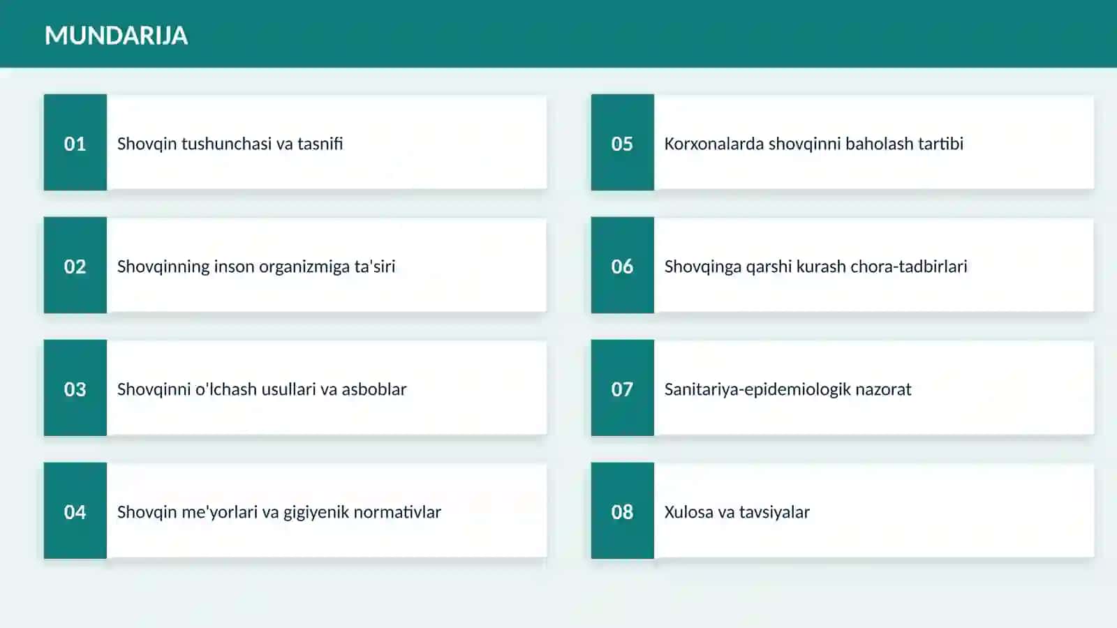 Korxonalarda shovqinni tekshirish va baholash 2