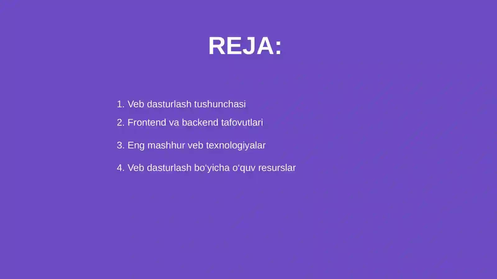 Veb dasturlash 2