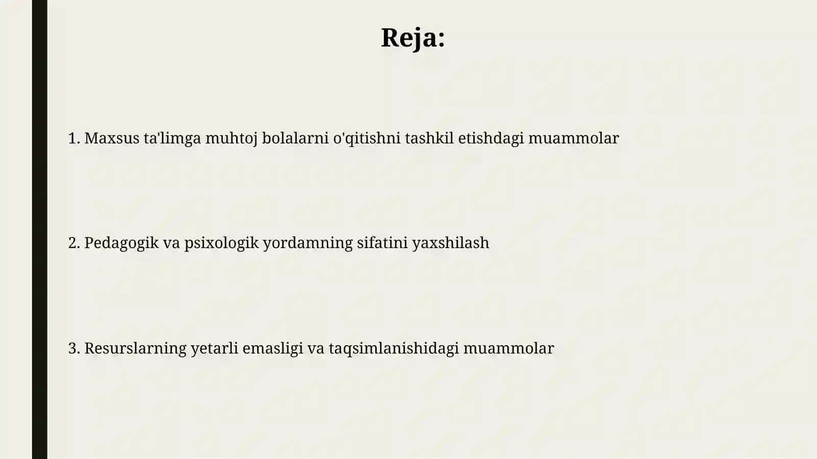 Alohida talimga ehtiyoji bor bolalar talim-tarbiyasini tashkilqilishmasalalari 2