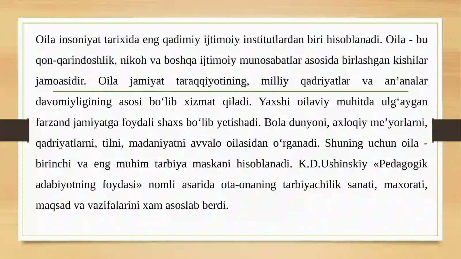 Oila tarbiyasi 2