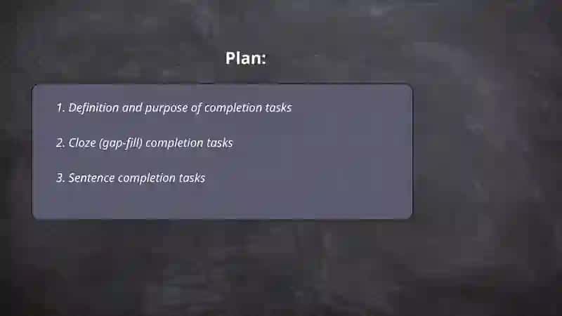 Tasks of completion 2
