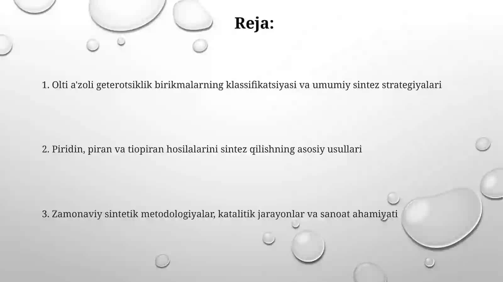 Geterotsiklik birikmalar tarkibida ugleroddan tashqari kamida bitta azot, kislorod yoki oltingugurt kabi geteroatom saqlovchi siklik tizimlardir 2