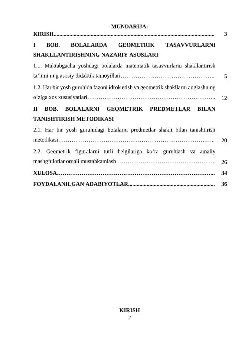 Bolalarni geometrik predmetlar bilan tanishtirish usullari 2