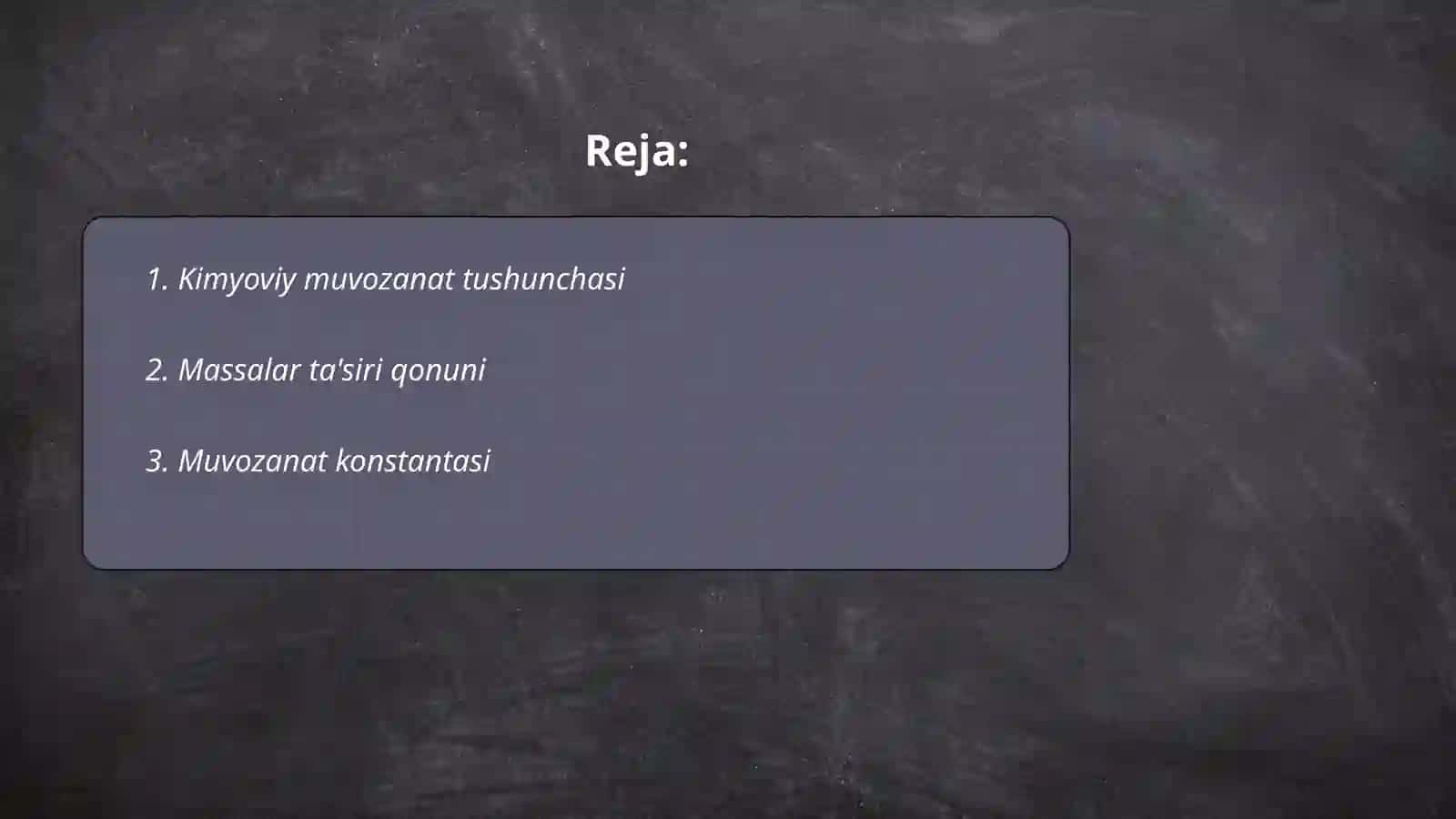 Kimyoviy muvozanat 2