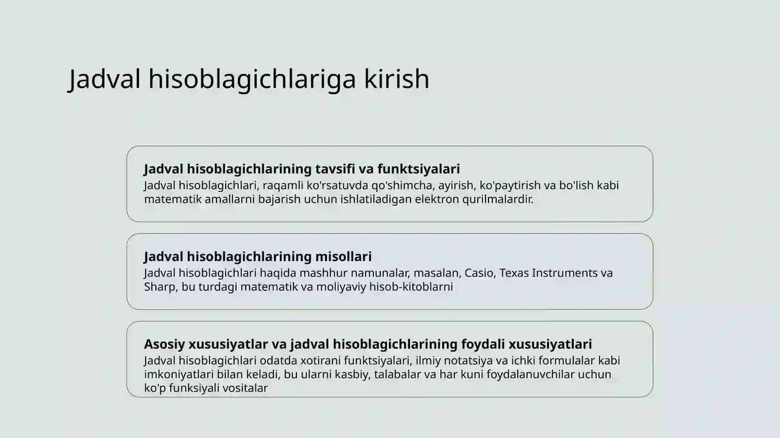 Jadval hisoblagichlari 2
