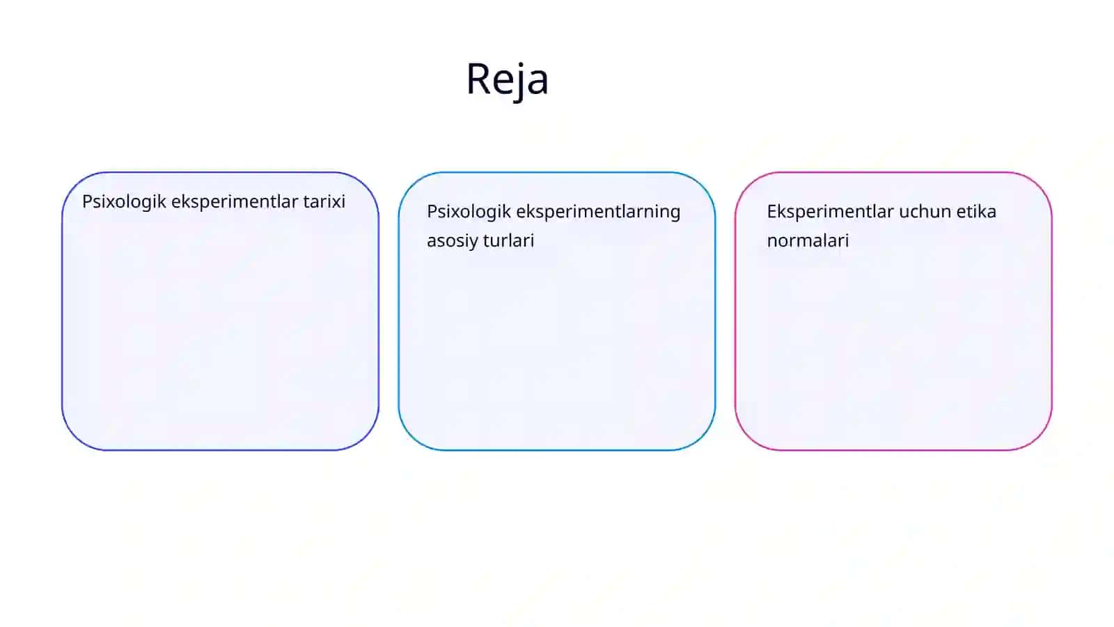 Psixologik eksperimentning asoslari 2