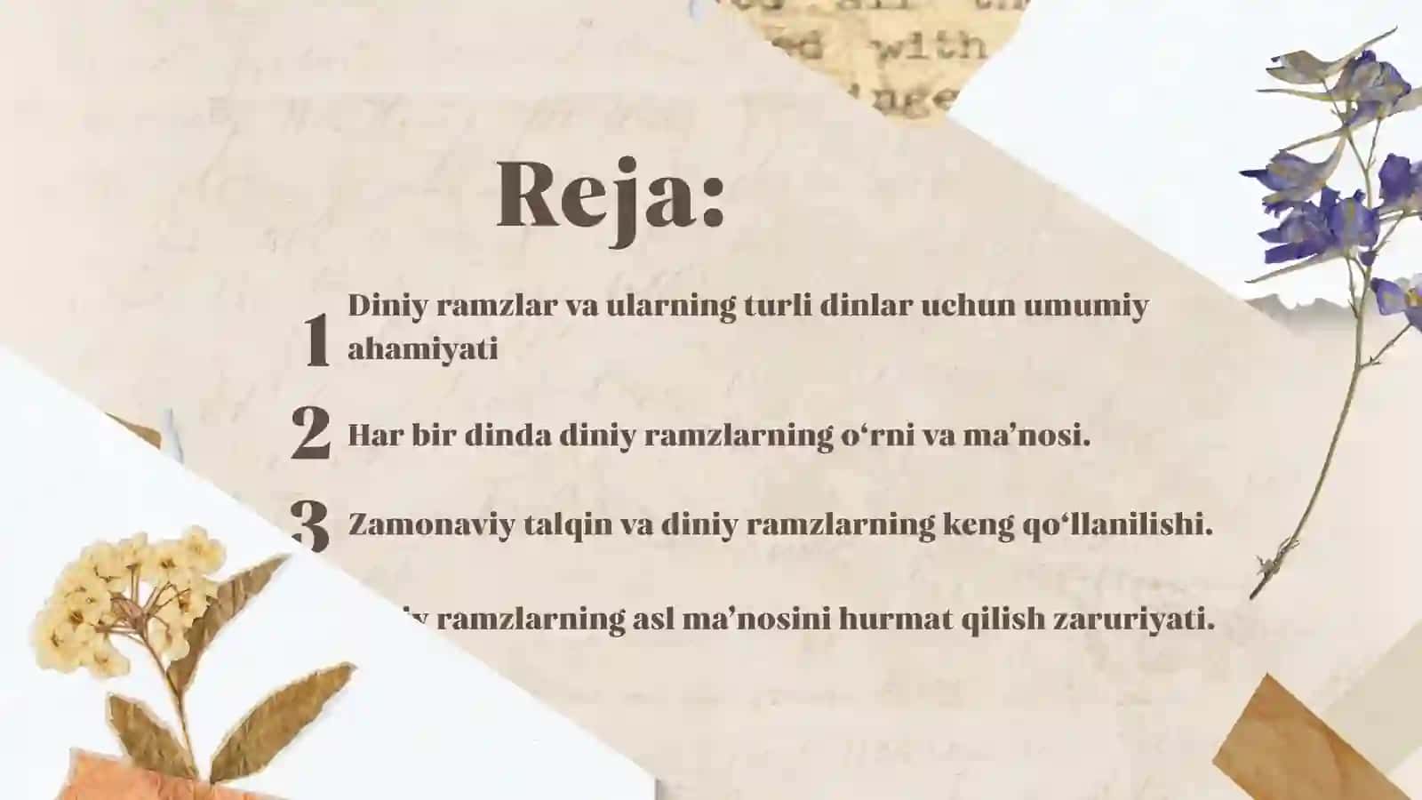 DINIY RAMZLARNING ZAMONAVIY TALQINLARI 2