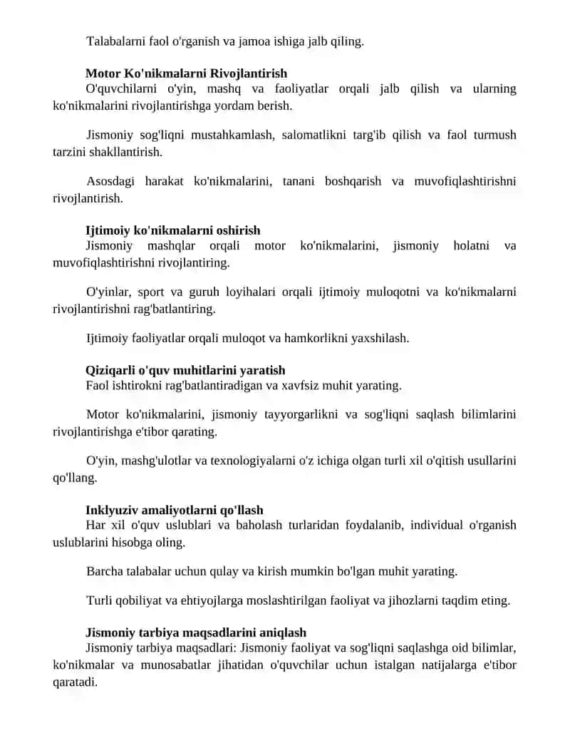 Jismoniy tarbiya vazifalari va vositalari 2