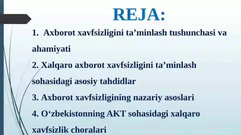 Axborot xavfsizligini ta’minlashning g‘oyaviy-nazariy asoslari 2