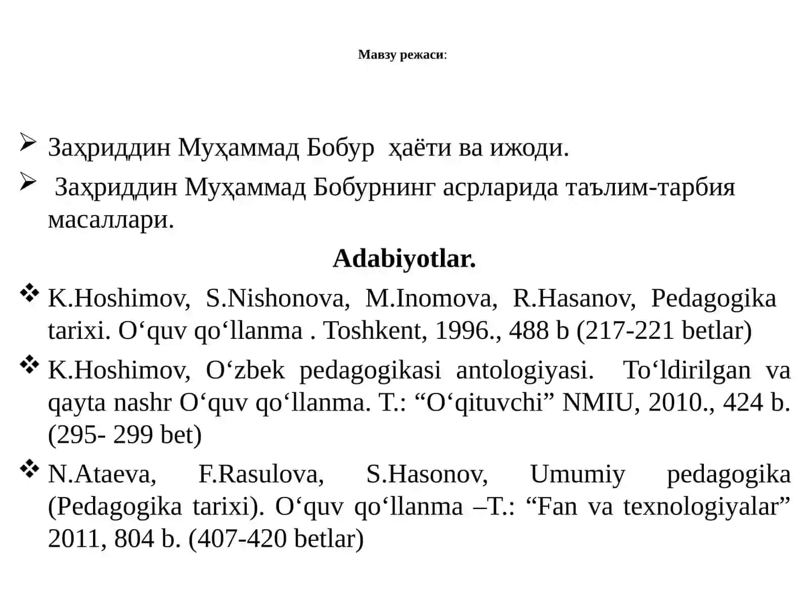 ХIV асрнинг иккинчи ярми ва ХVI асрда Моварауннаҳрда тарбия ва мактаб 2