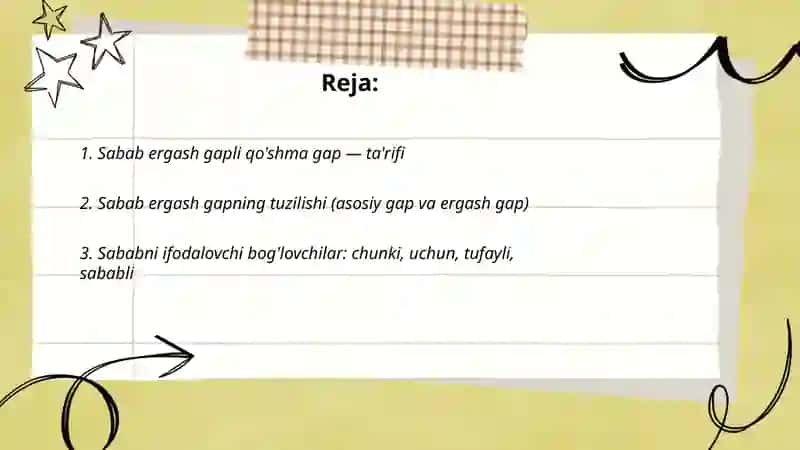 Sabab ergash gapli qo'shma gap 2