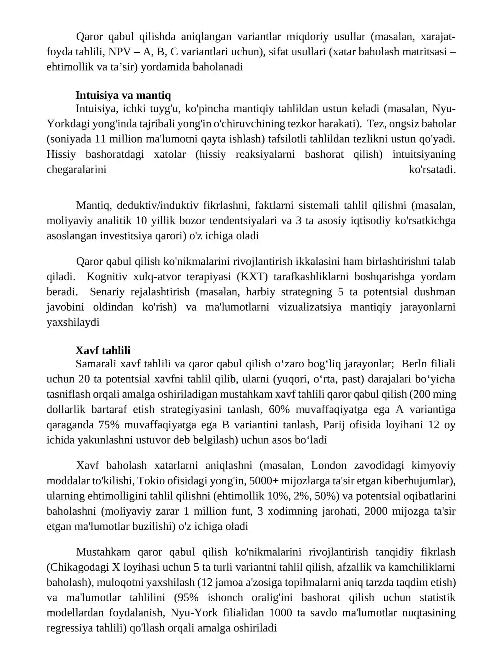 Rivojlantirish konikmalarini qabul qilish qobiliyati 2