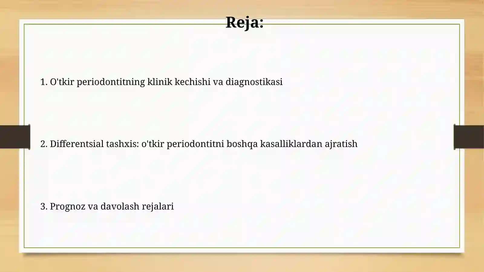 O‘tkir periodontitning klinik kechishi va diagnostikasi 2