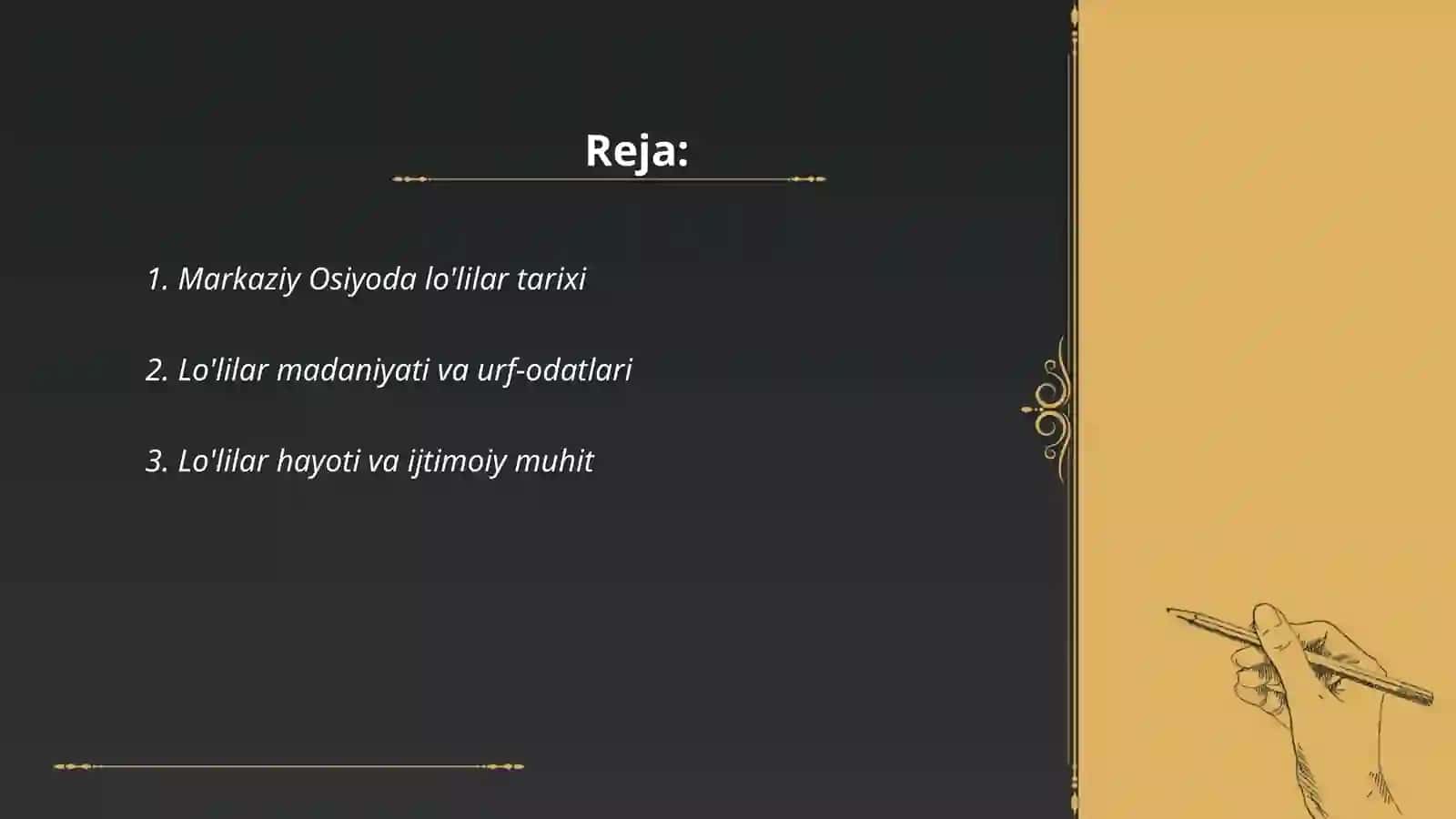 Markaziy Osiyoda lo'lilar tarixi 2