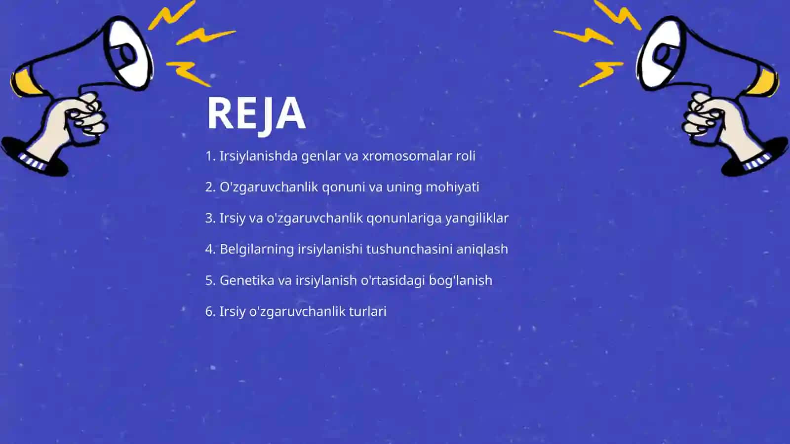 Belgilarning irsiylanishi va o‘zgaruvchanlik qonuni 2