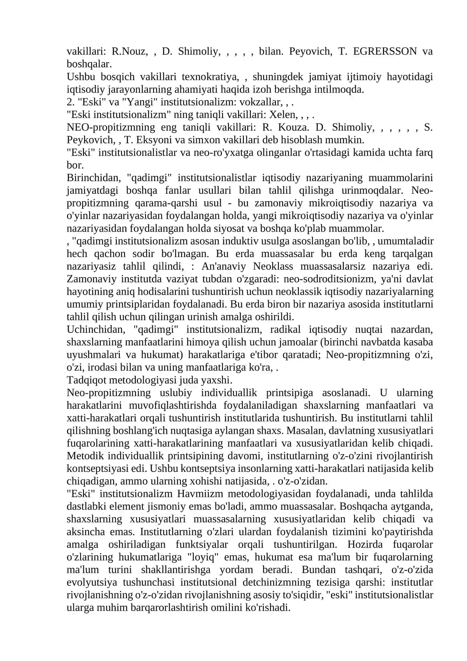 Institutsionalizm va uning rivojlanish bosqichlari 2