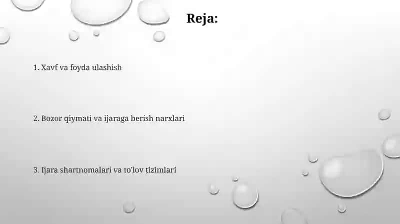 Qishloq xoʻjaligi ijara haqqi va renta 2