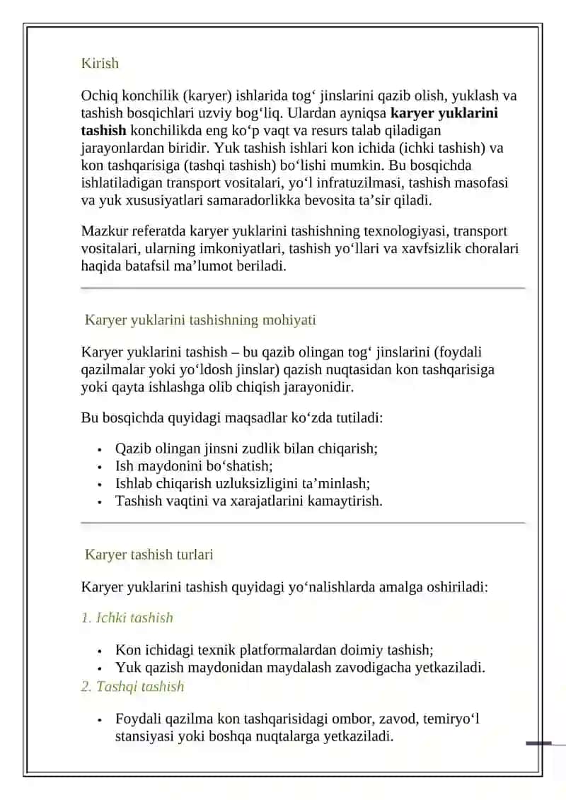 KARYER YUKLARINI TASHISH 2