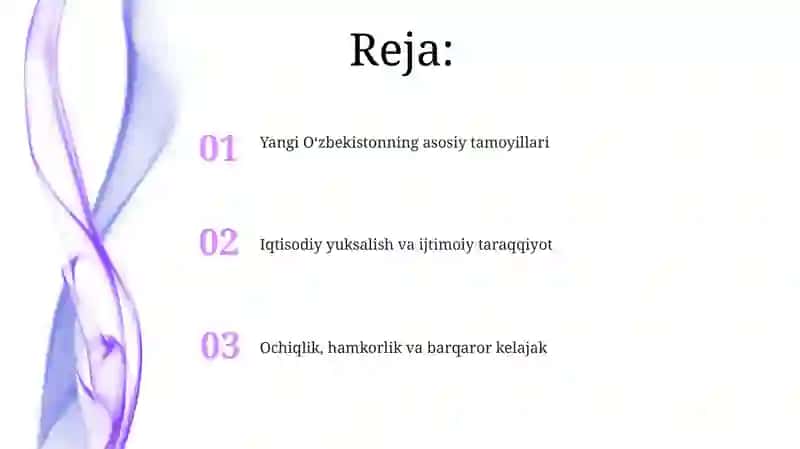 Yangi Oʻzbekistonning asosiy tamoyillari 2
