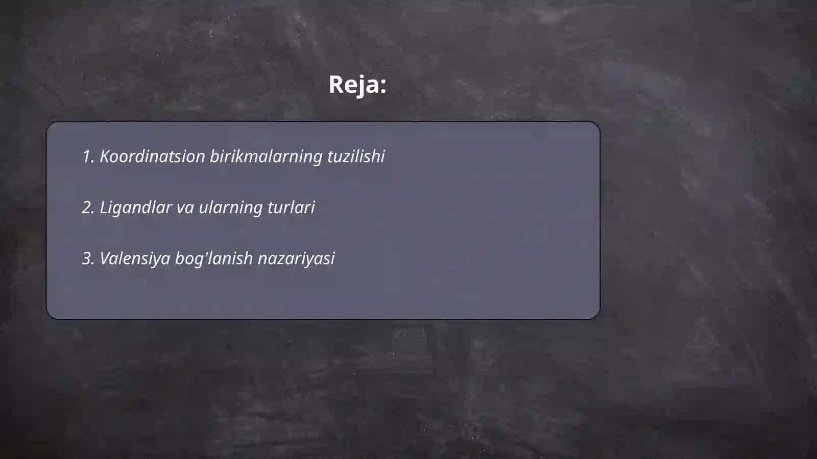 Kompleks birikmalar kimyosi 2