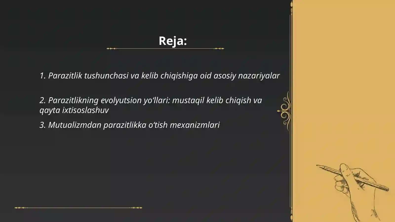 Parazitalogiya asoslari parazitlikning kelib chiqishi 2