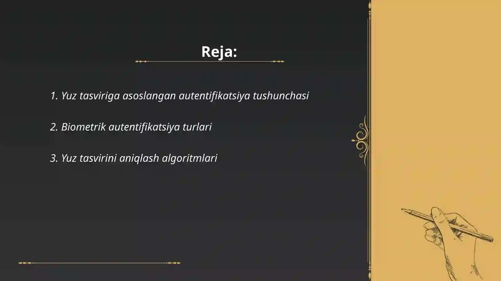 Yuz tasviriga asoslangan autentifikatsiya 2