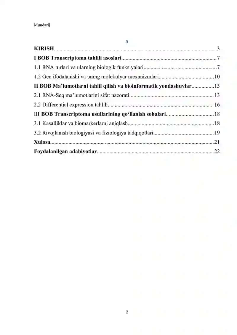 Transcriptoma usullari 2