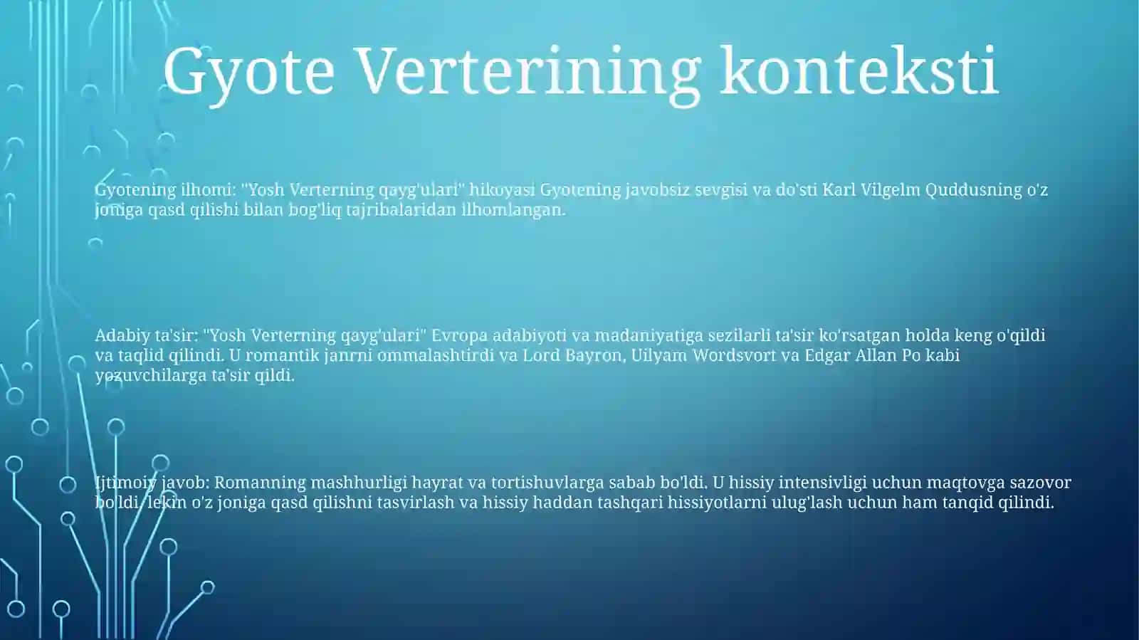 Yosh Verterning IztiroblariAsariningTuguni 2