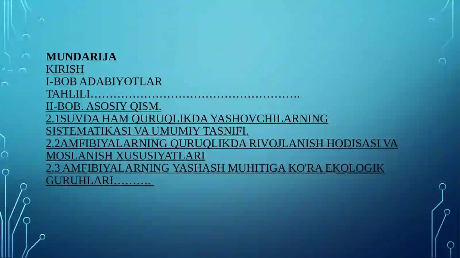 SUVDA HAM QURUQLIKDA YASHOVCHILAR QURUQLIKKA CHIQISH SABABLARI VA MOSLANISH XUSUSIYATLARI 2
