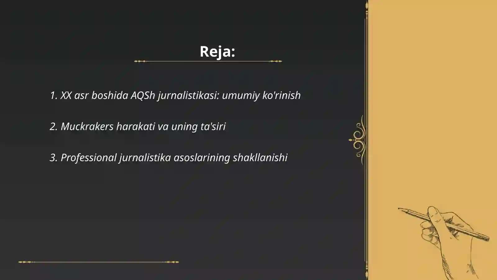 XX asr boshida AQSh jurnalistikasining taraqqiyoti 2