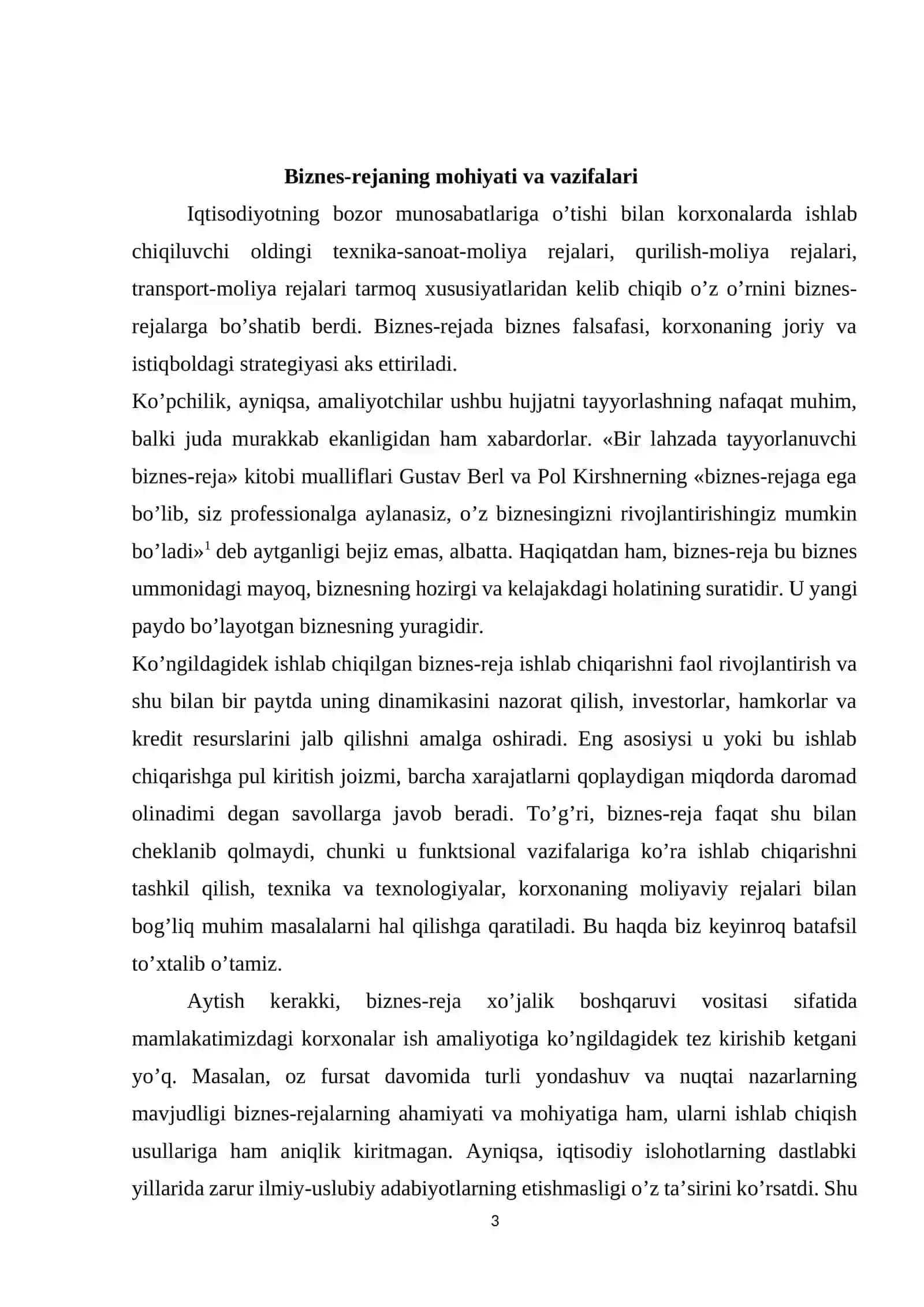 KORXONA FAOLIYATIDA BIZNES REJA 2