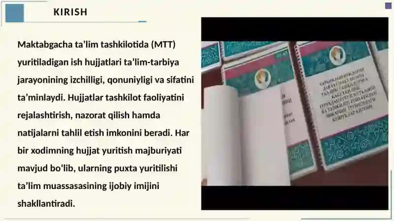 MAKTABGACHA TA’LIM TASHKILOTI XODIMLARINING ISH HUJJATLARI 2