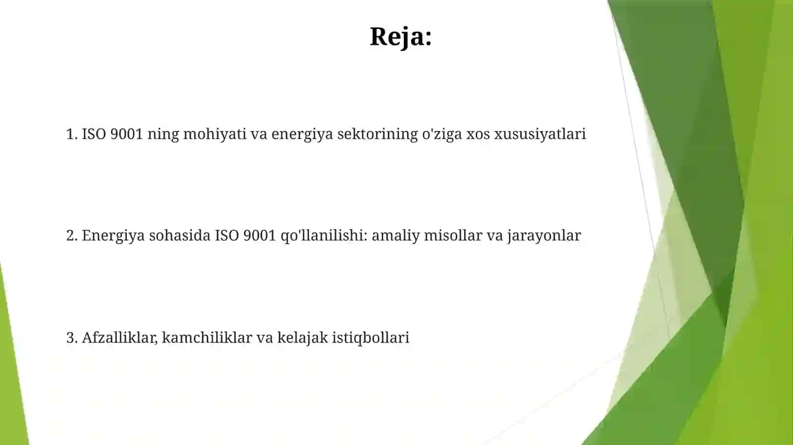 ISO 9001ning energetika sohasida qo‘llanilishi 2
