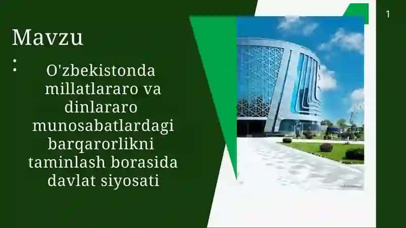 O'zbekiston Millatlararo Vadinlararo Borqarorlik 2