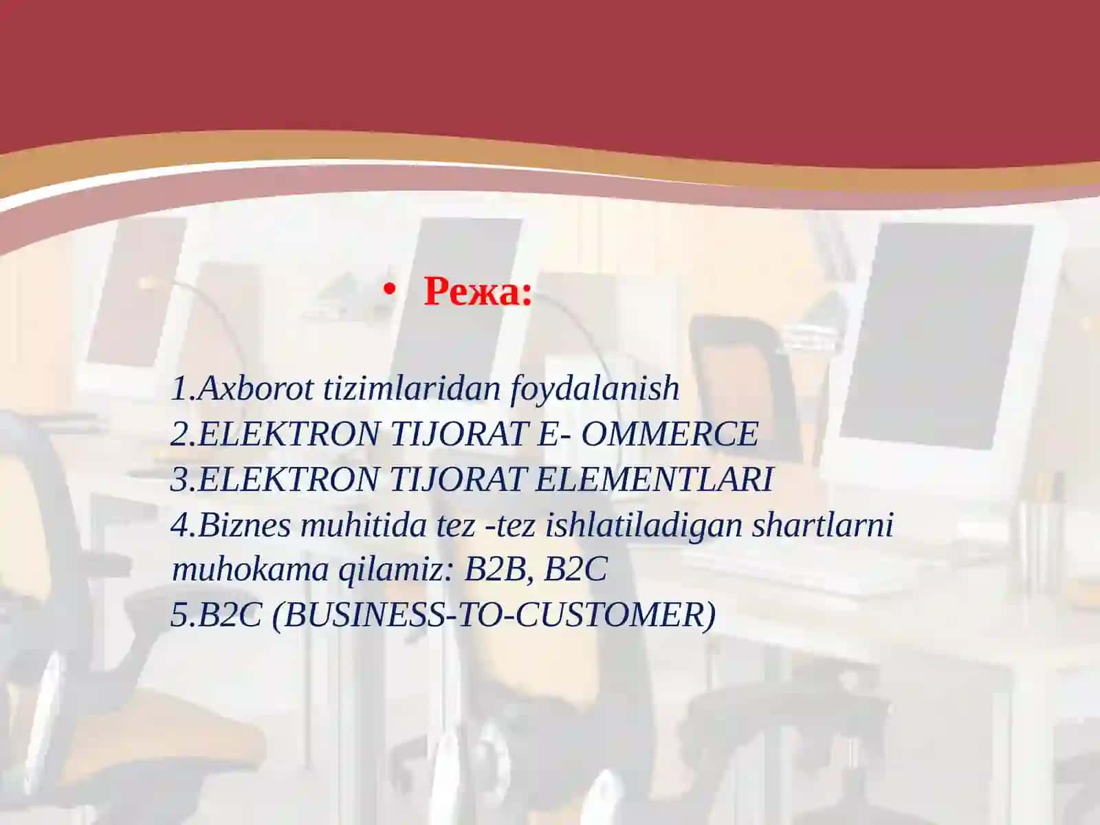 Axborot tizimlaridan foydalanish 2