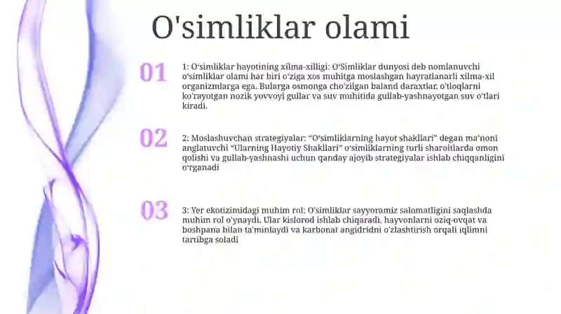 OʻSimliklar Dunyosi, Ularning Hayotiy Shakllari 2