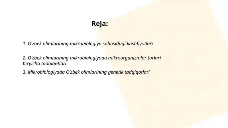 Oʻzbek olimlarin mikrobiyologiyaga qoshgan hissasi 2